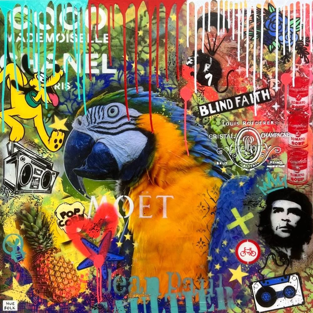 Hue Folk - 'Hello Coco' - Framed Original Art