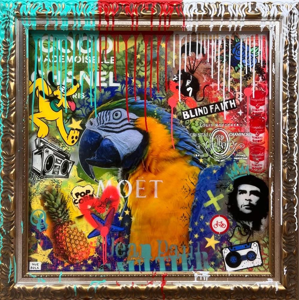 Hue Folk - 'Hello Coco' - Framed Original Art