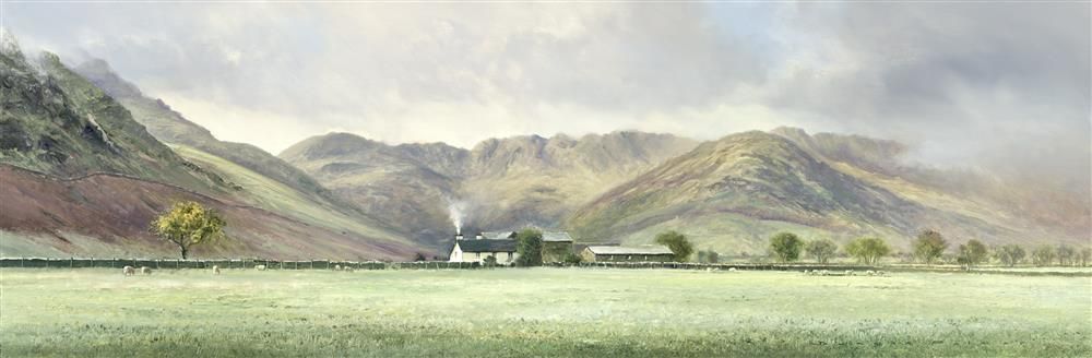 Duncan Palmar RSMA - 'Lake District Farmhouse by Duncan Palmer' - Framed Limited Edition Art
