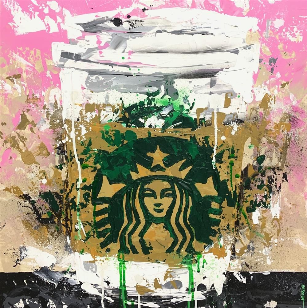 Jessie Foakes - 'Starbucks' -  Framed Original Artwork