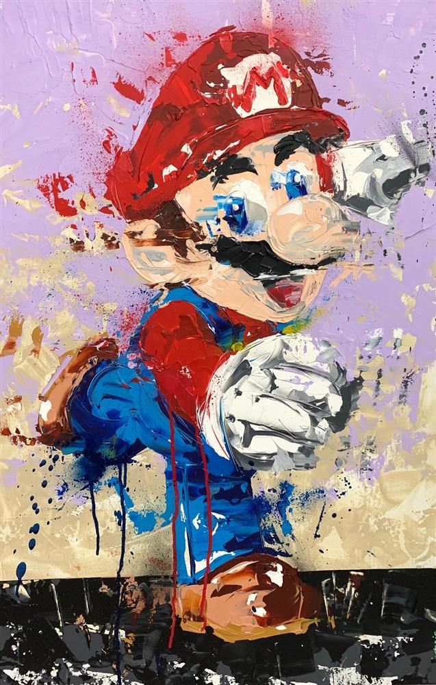 Jessie Foakes - 'Mario' -  Framed Original Artwork