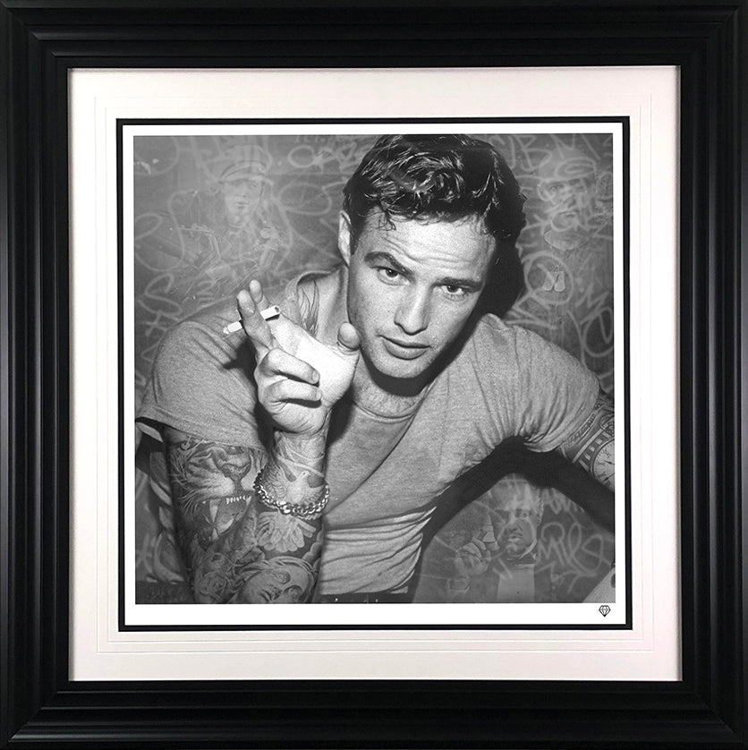 JJ Adams - 'Smoking Gun - Brando' (Black & White) - Framed Limited Edition
