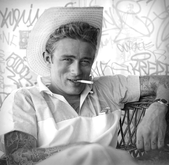 JJ Adams - 'Smoking Gun - James Dean' (Black & White) - Framed Original
