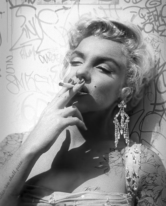 JJ Adams - 'Smoking Gun - Marilyn Monroe' (Black & White) - Framed Original
