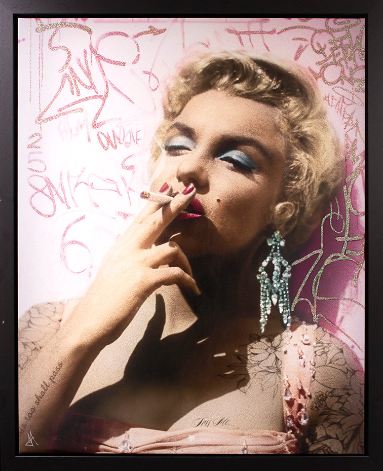 JJ Adams - 'Smoking Gun - Marilyn Monroe' (Colour) - Framed Original