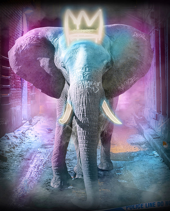 JJ Adams - 'Young Bull' (Yellow Neon) - Framed Limited Edition