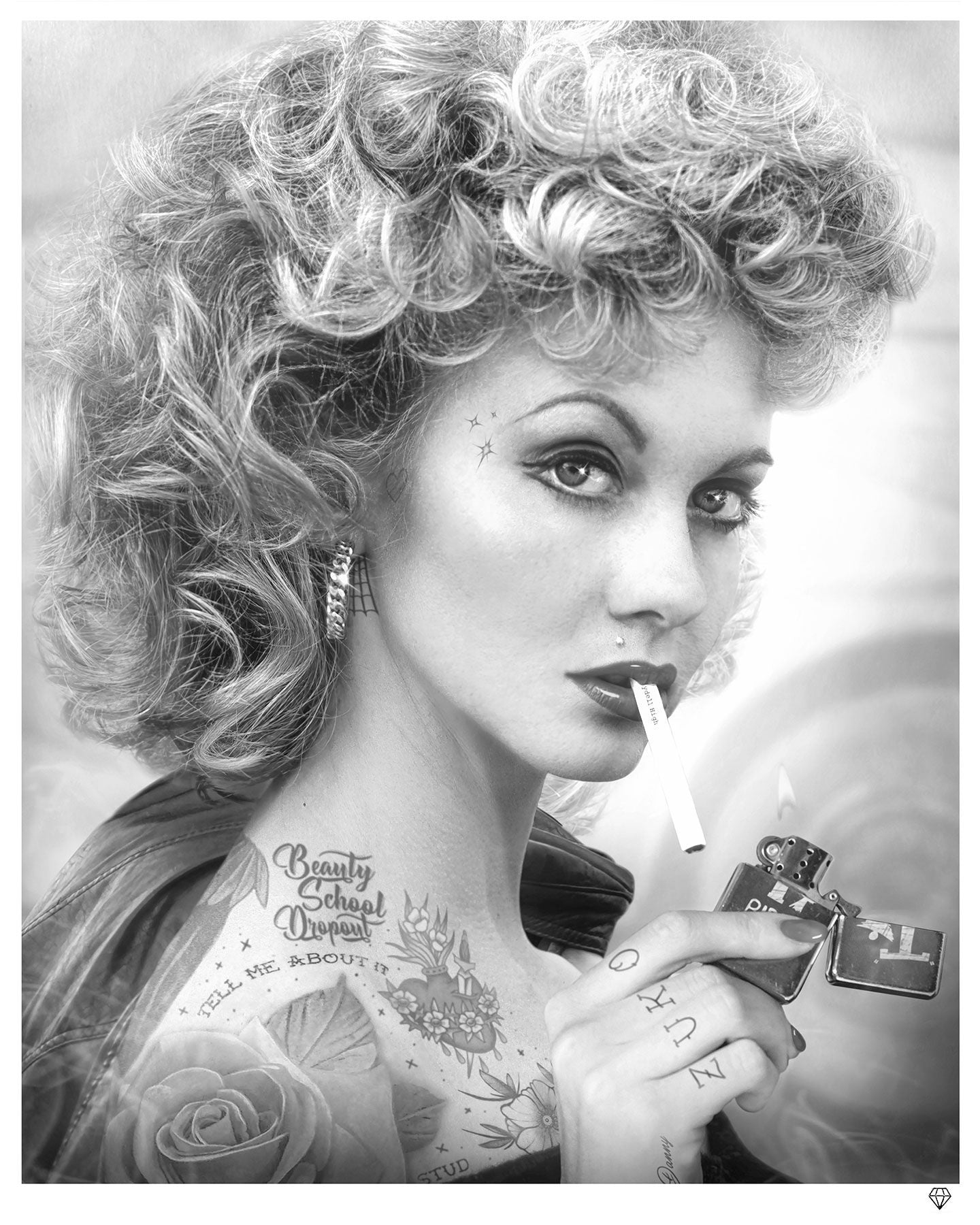 JJ Adams - 'Tell Me About It.... Stud' (Olivia Newton-John) - B&W -  Limited Edition