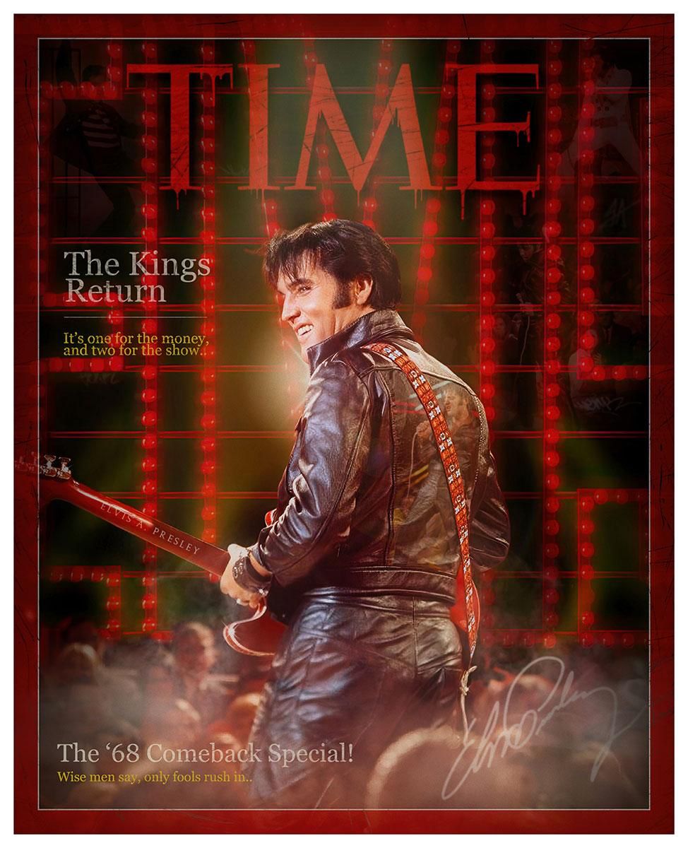 JJ Adams - 'The King's Return' (Elvis) -  Framed Limited Edition & Special Hand Embellished Edition