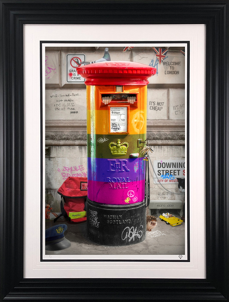 JJ Adams - 'Postman Patrick (Rainbow Edition)'  - Framed Limited Edition