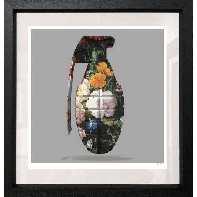 Monica Vincent - 'Floral Grenade' - Framed Limited Edition Print