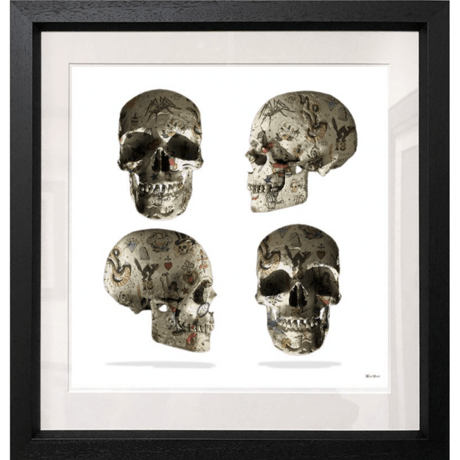 Monica Vincent - 'Tattooed Skulls' - Framed Limited Edition Print