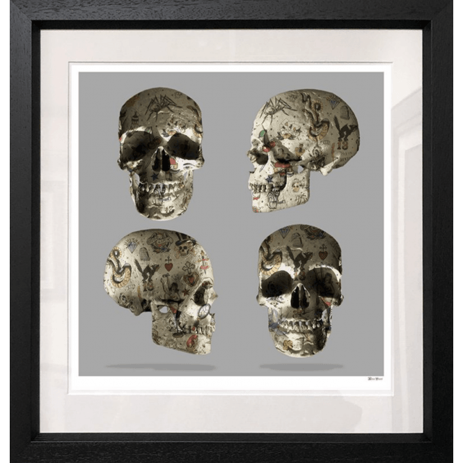 Monica Vincent - 'Tattooed Skulls' - Framed Limited Edition Print