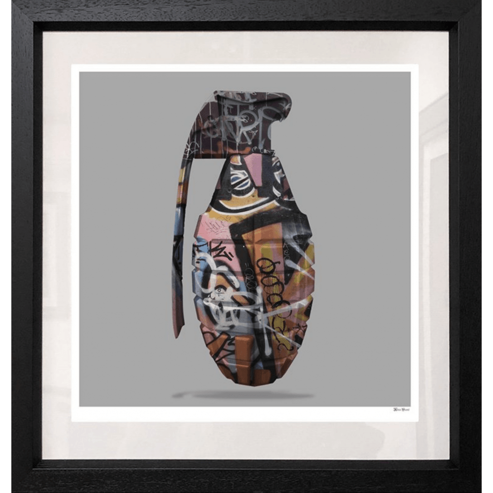 Monica Vincent - 'Graffiti Grenade' -  Framed Limited Edition