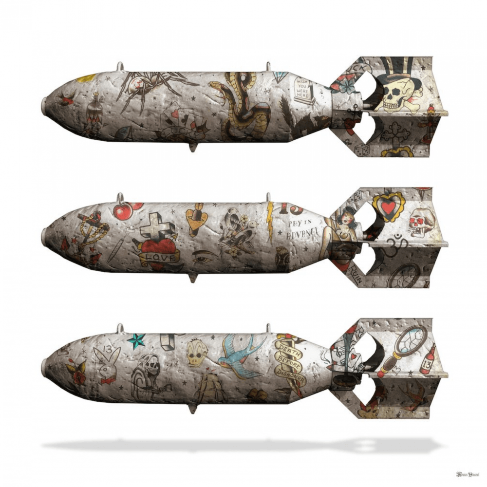 Monica Vincent - 'Tattoo Bombs' - Framed Limited Edition Print