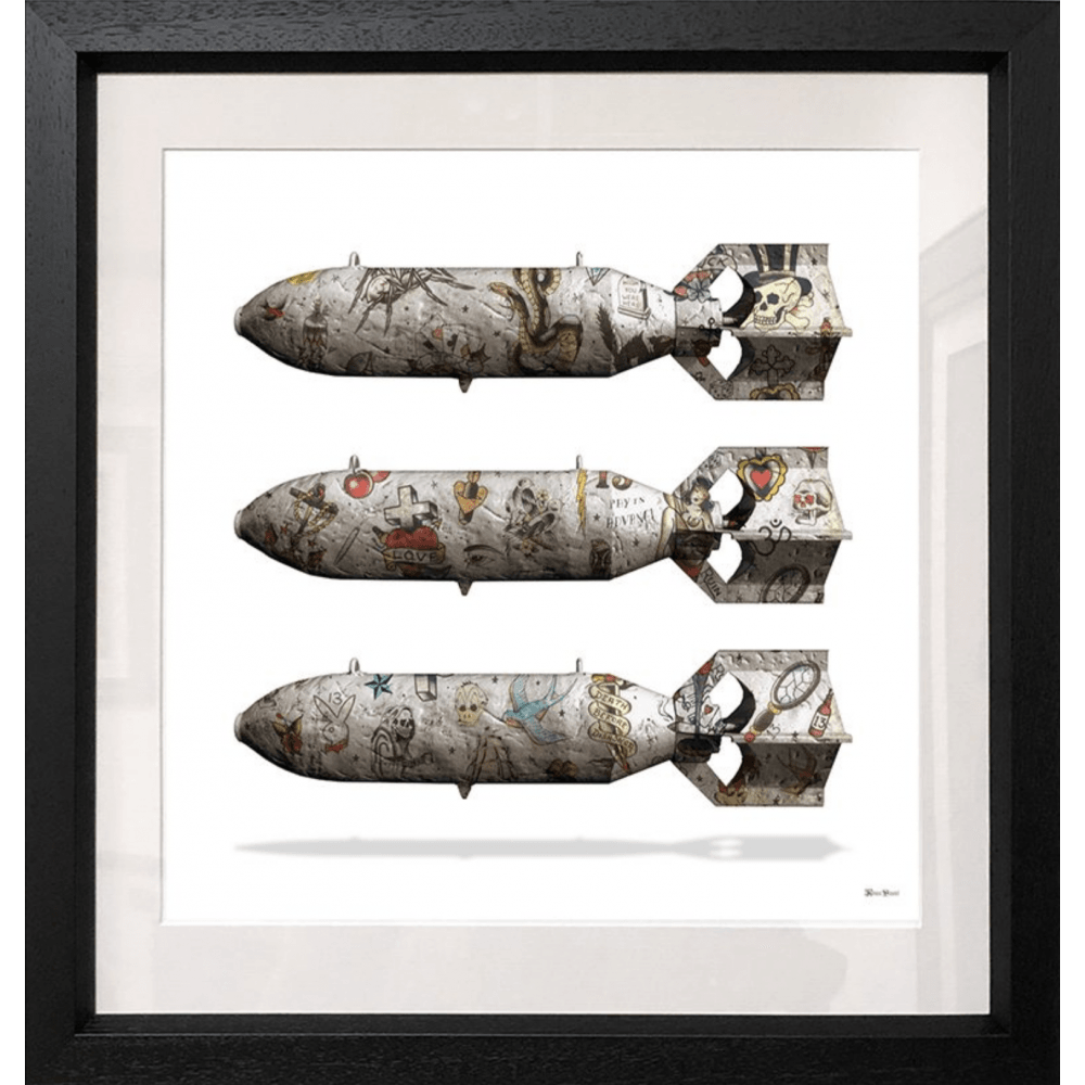 Monica Vincent - 'Tattoo Bombs' - Framed Limited Edition Print