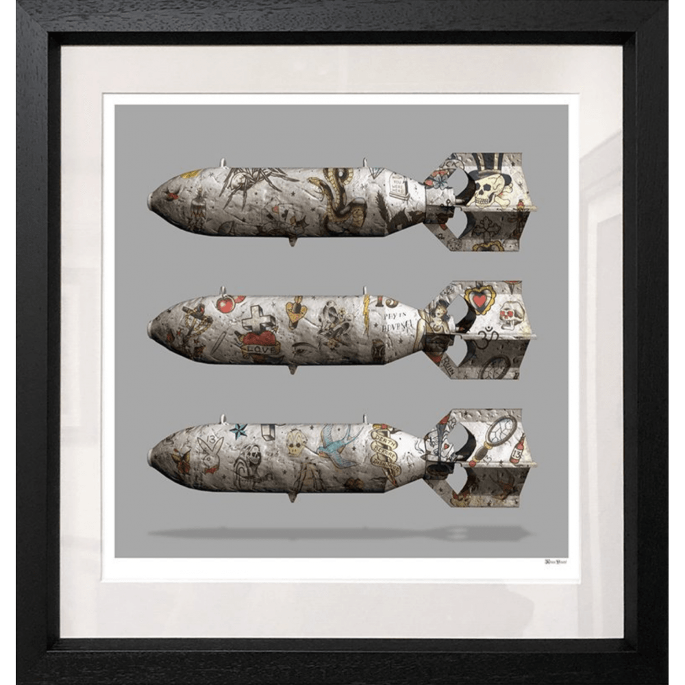 Monica Vincent - 'Tattoo Bombs' - Framed Limited Edition Print