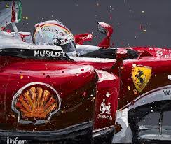 Paul Oz - 'Infor Vettel Ferrari' - Framed Limited Edition