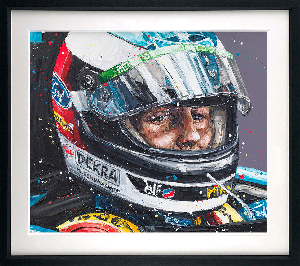 Paul Oz  - 'Schumi 94' (Michael Schumacher) - Framed Limited Edition (Print & Canvas)