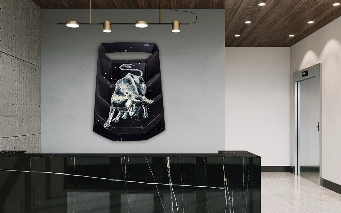 Paul Oz - 'Toro Nero' Lamborghini Panel Artwork