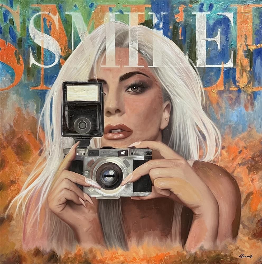 Sannib - 'Smile' (Lady Gaga) - Framed Original Art