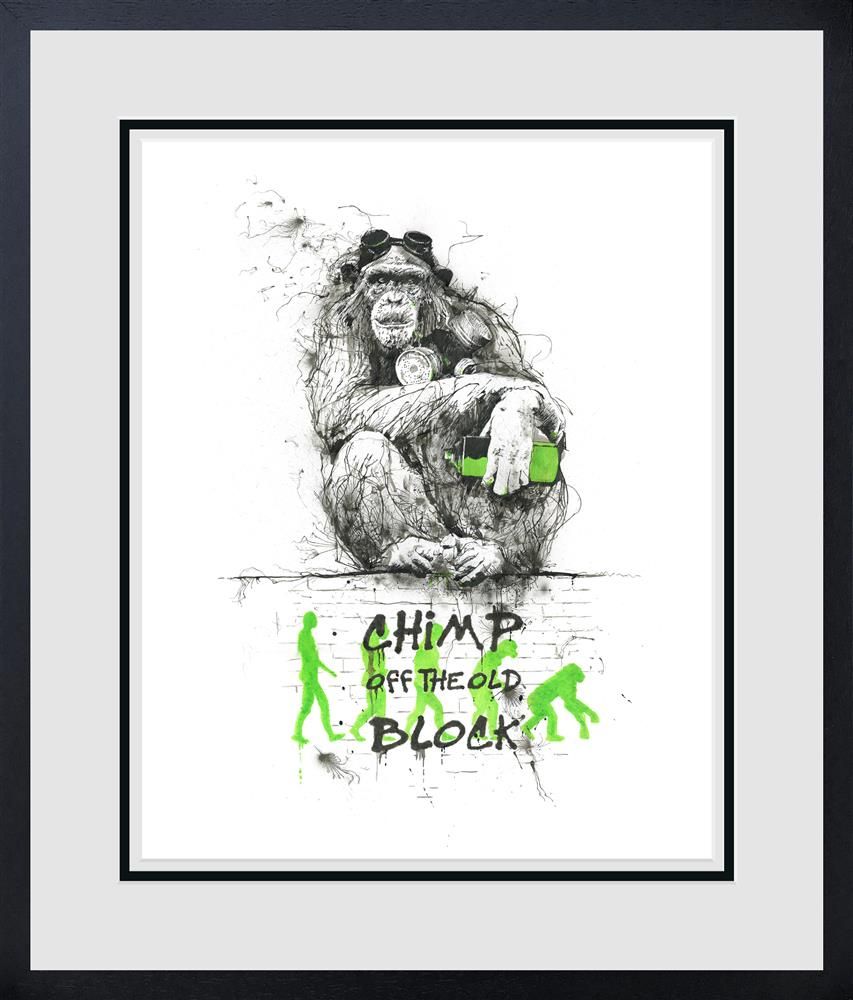 Scott Tetlow - 'Chimp Off The Old Block' - Framed Limited Edition Print