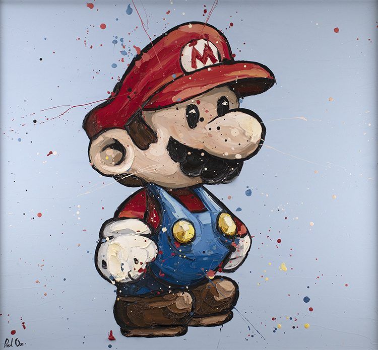 Paul Oz - 'Super Mario'  - Framed Original