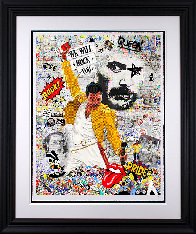 Zee - 'We Will Rock You' - Framed Limited Edition Art