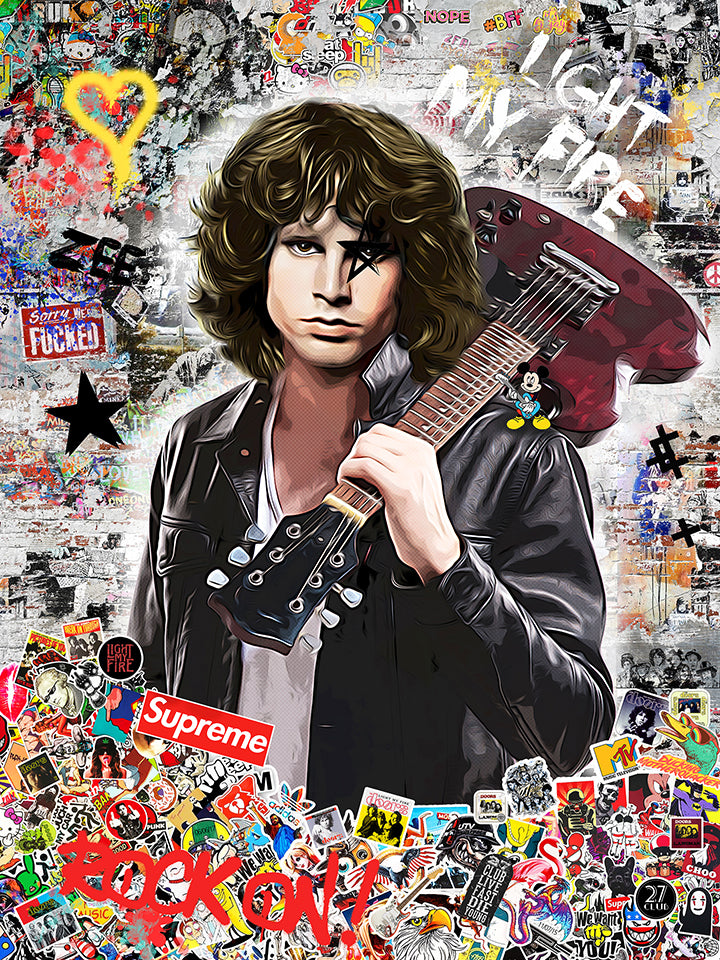 Zee - 'Light My Fire'- Framed Limited Edition Art