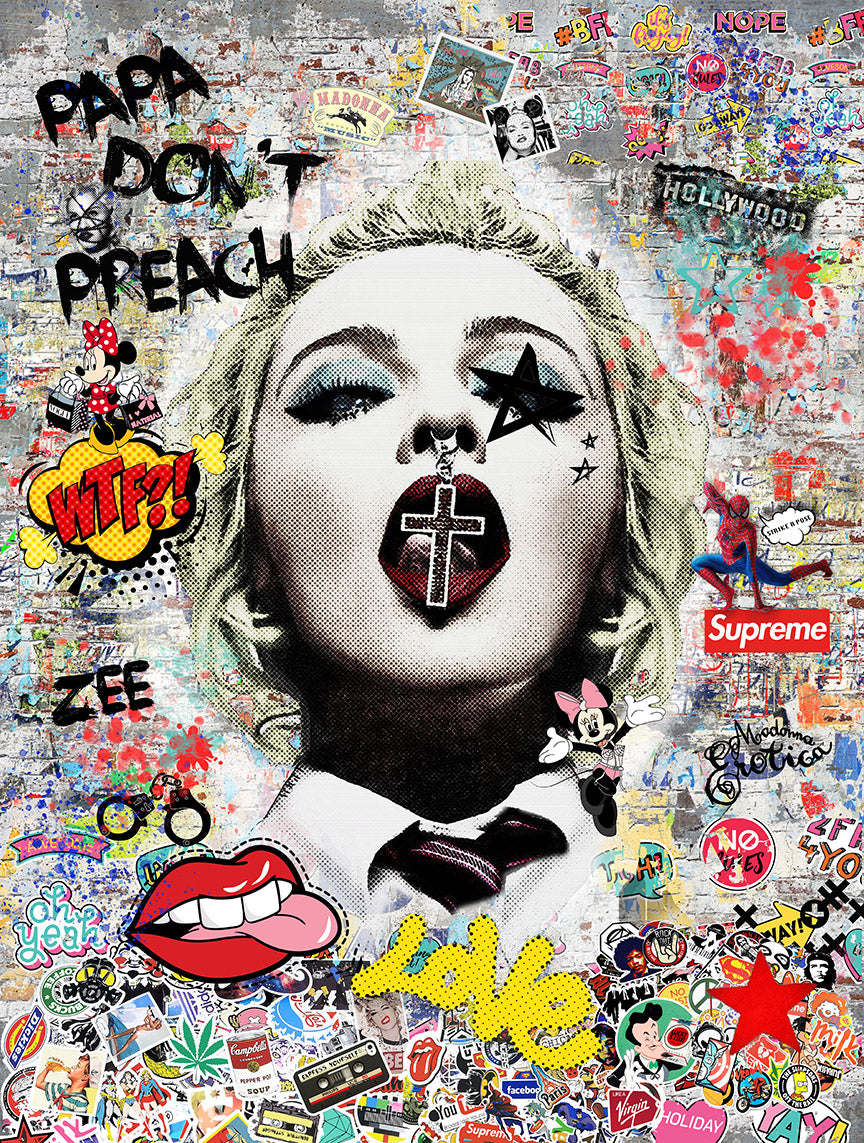 Zee - 'Papa Don't Preach' - Framed Limited Edition Art